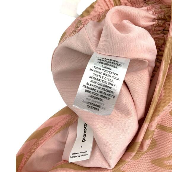 Abound Cinch Tie Mesh Miniskirt Pink Tan Size Small NWOT - Picture 6 of 8